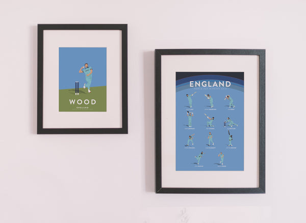 World Cup Winner Mark Wood England Cricket Poster