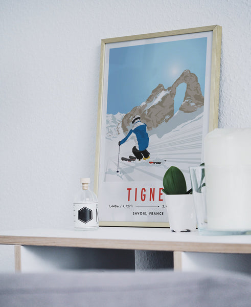 Tignes, Savoie, 'Eye of the Needle' France Ski Travel Poster