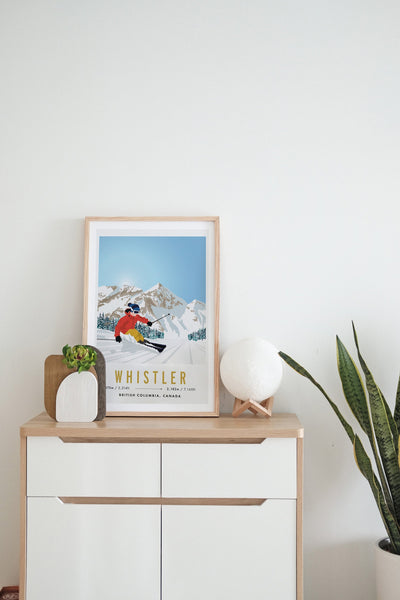 Whistler - Blackcomb, British Columbia, Canada Ski Travel Poster
