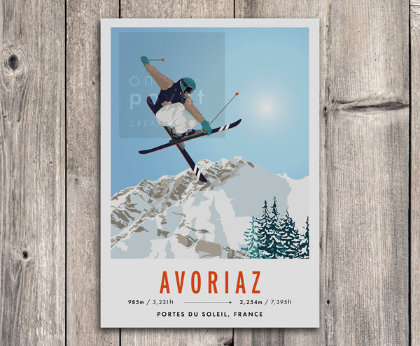 Avoriaz, Les Portes du Soleil, France Ski Travel Poster