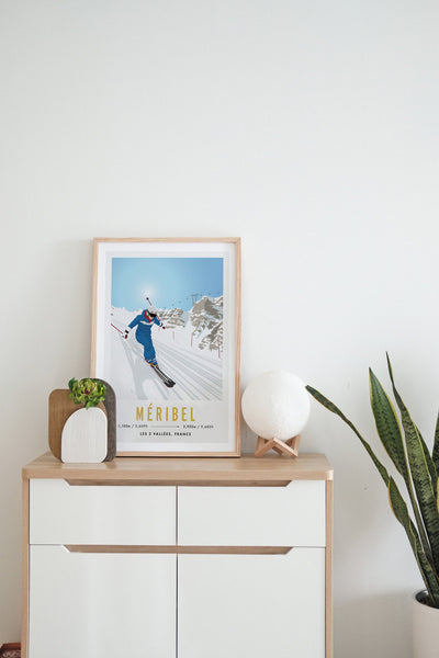 Meribel, Les 3 Vallees, France Ski Travel Poster