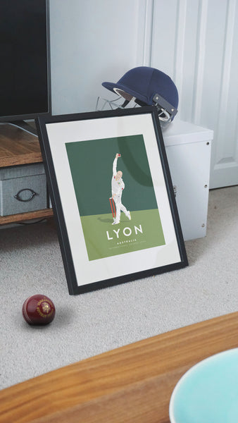 Nathan Lyon Australia Cricket Player Poster A4/ A3 Print