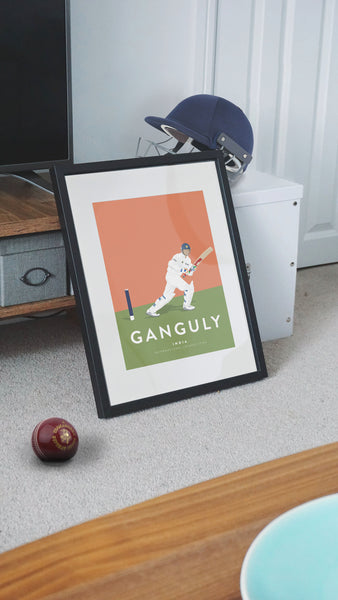 Sourav Ganguly Indian Cricket Player Poster A4/A3 print