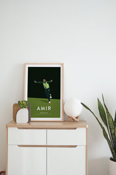Mohammed Amir Pakistan Cricket A3 & A4 Poster - International Cricket Icon