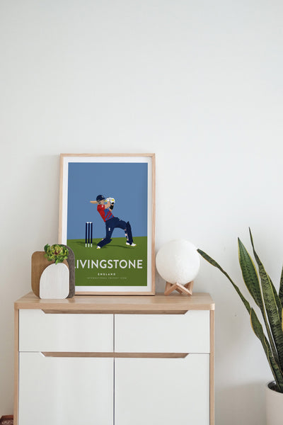 Liam Livingstone England Cricket A3 & A4 Poster - International Cricket Icon