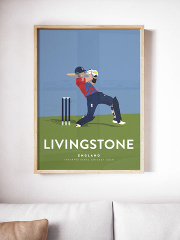 Liam Livingstone England Cricket A3 & A4 Poster - International Cricket Icon