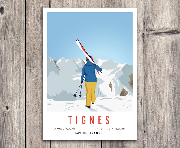 Tignes, Savoie, French Alps Ski Travel Poster