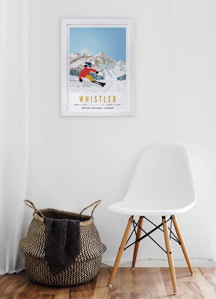 Whistler - Blackcomb, British Columbia, Canada Ski Travel Poster