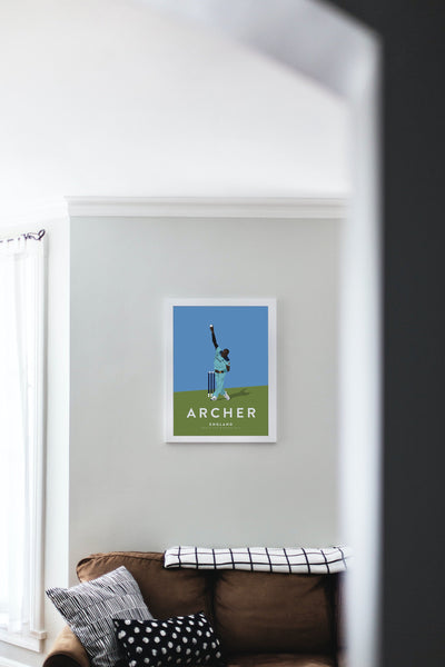 World Cup Winner Jofra Archer England Cricket Poster