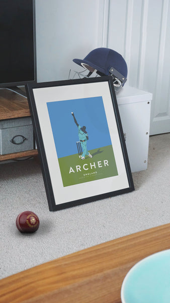 World Cup Winner Jofra Archer England Cricket Poster