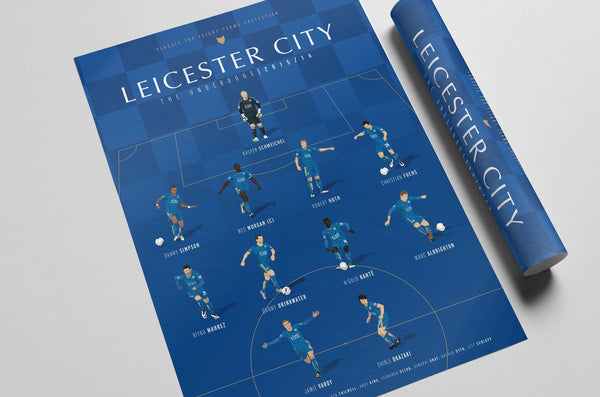 Leicester City Premier League Champions Poster