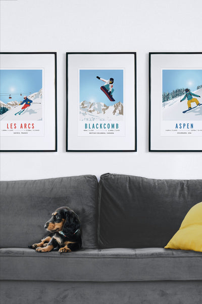 Les Arcs, Savoie, France Ski Travel Poster