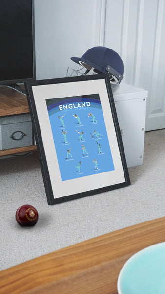 England Cricket World Cup Winning ODI Team Poster