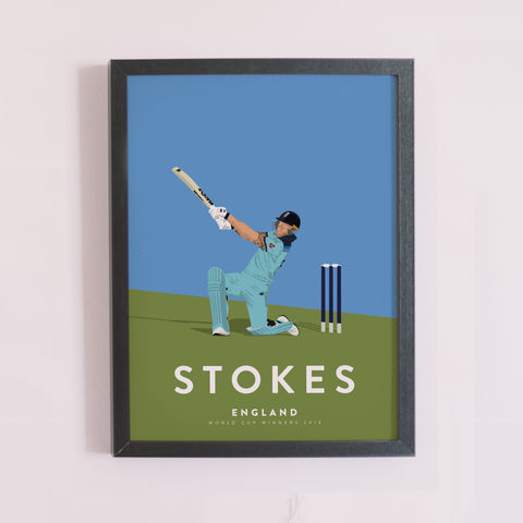 World Cup Winner Ben Stokes England Cricket Poster