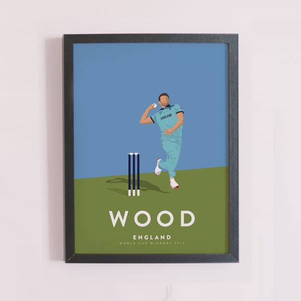 World Cup Winner Mark Wood England Cricket Poster
