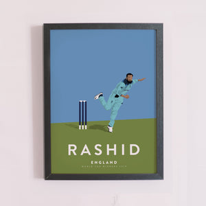 World Cup Winner Adil Rashid England Cricket Poster