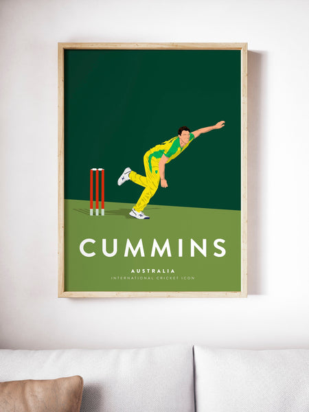 Pat Cummins Australia Cricket Poster