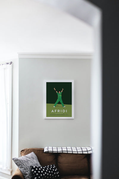 Shahid Afridi Pakistan Cricket Poster