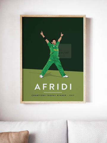 Shahid Afridi Pakistan Cricket Poster