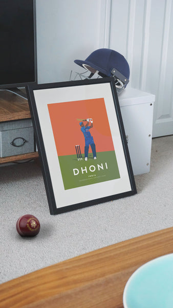 MS Dhoni Indian Cricket Poster