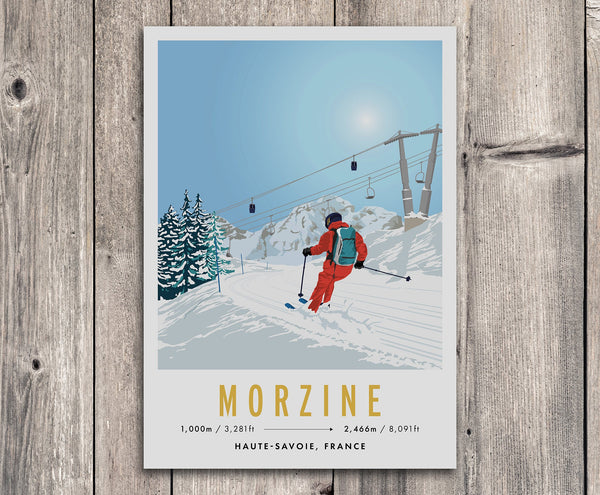 Morzine, Haute-Savoie, France Ski Travel Poster