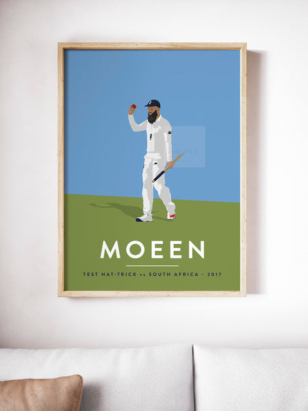 Moeen Ali England Cricket Poster
