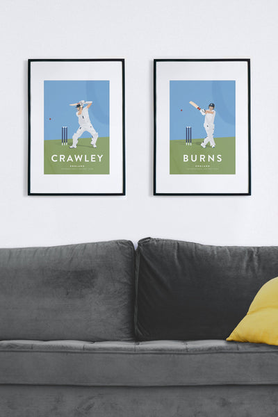 Zak Crawley England Cricket Poster