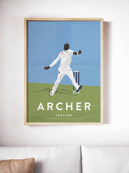 Jofra Archer England Cricket Poster