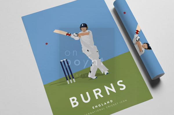 Rory Burns England Cricket Poster