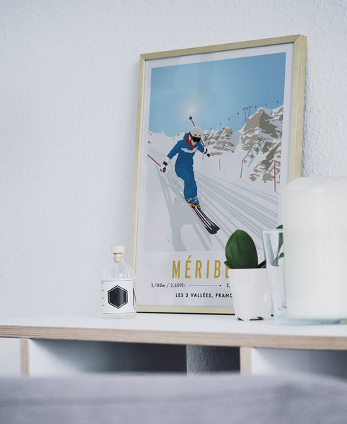 Meribel, Les 3 Vallees, France Ski Travel Poster