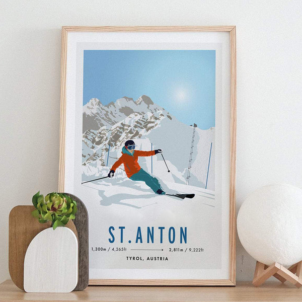 St. Anton, Tyrol, Austria Ski Travel Poster