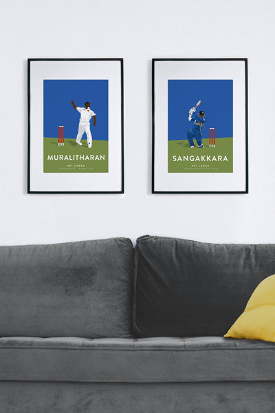 Kumar Sangakkara Sri Lanka Cricket Poster