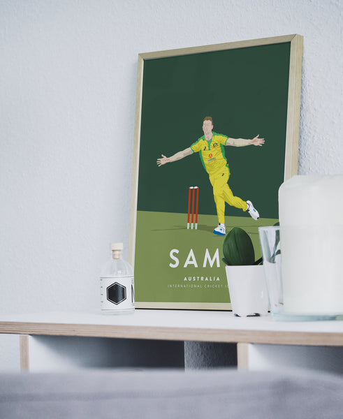 Daniel Sams Australia Cricket Team Player A3 Print