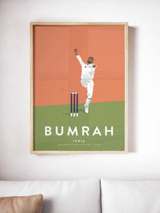 Jasprit Bumrah India Cricket Team Player Print A3/A4