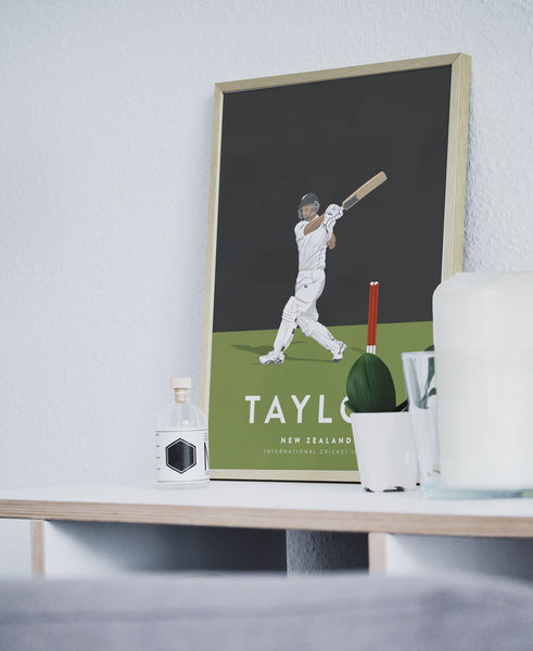 Ross Taylor New Zealand Cricket Team Player Print A3/A4