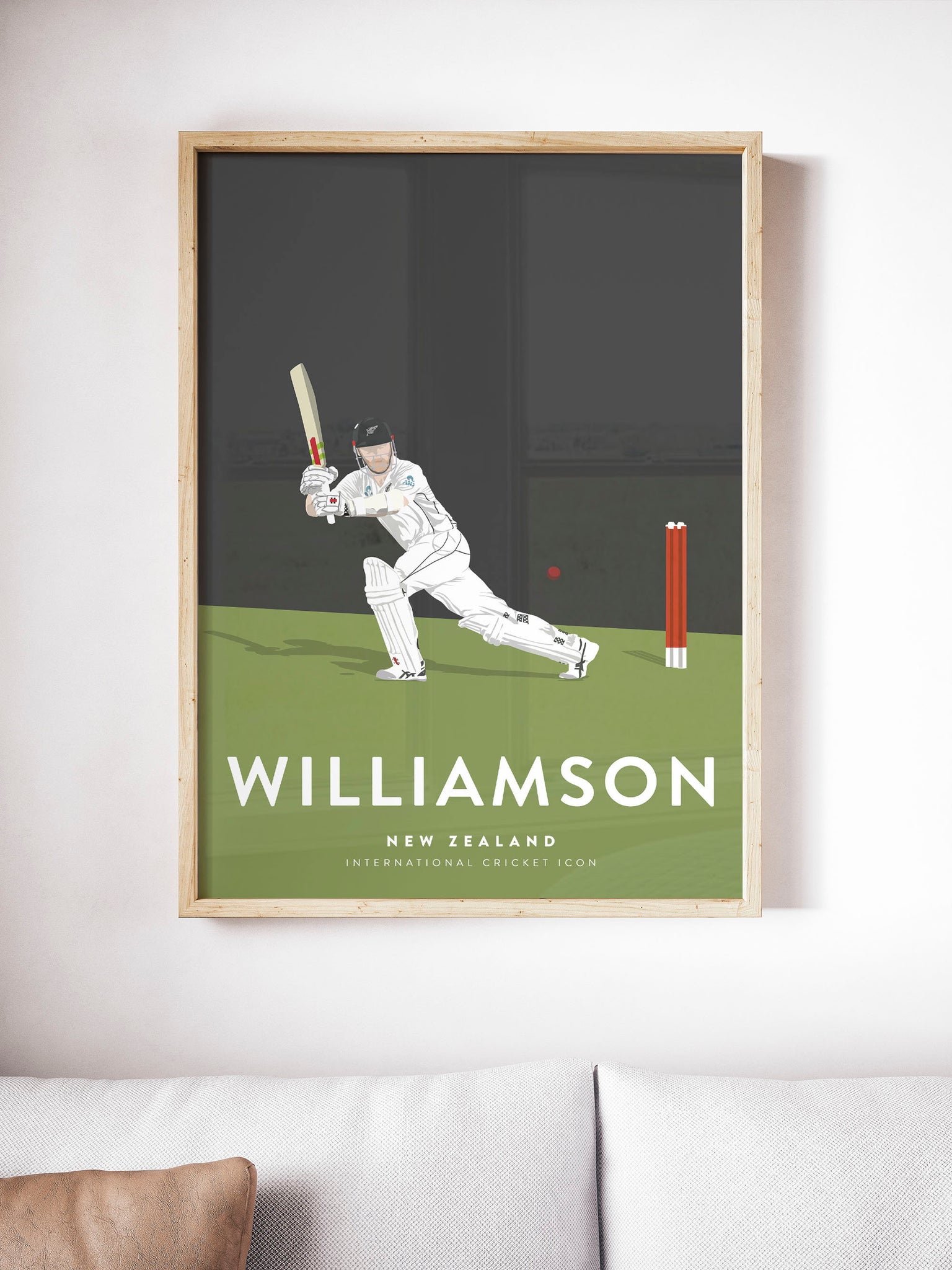 Kane Williamson New Zealand Cricket Team Player Poster A3/A4
