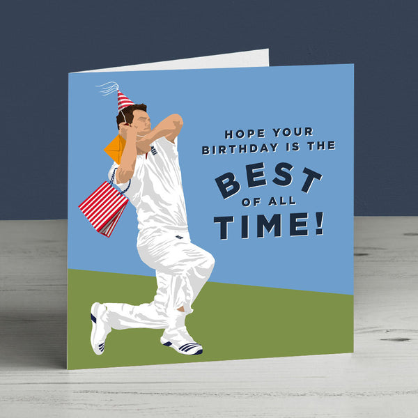 James Anderson England Cricket Birthday Card
