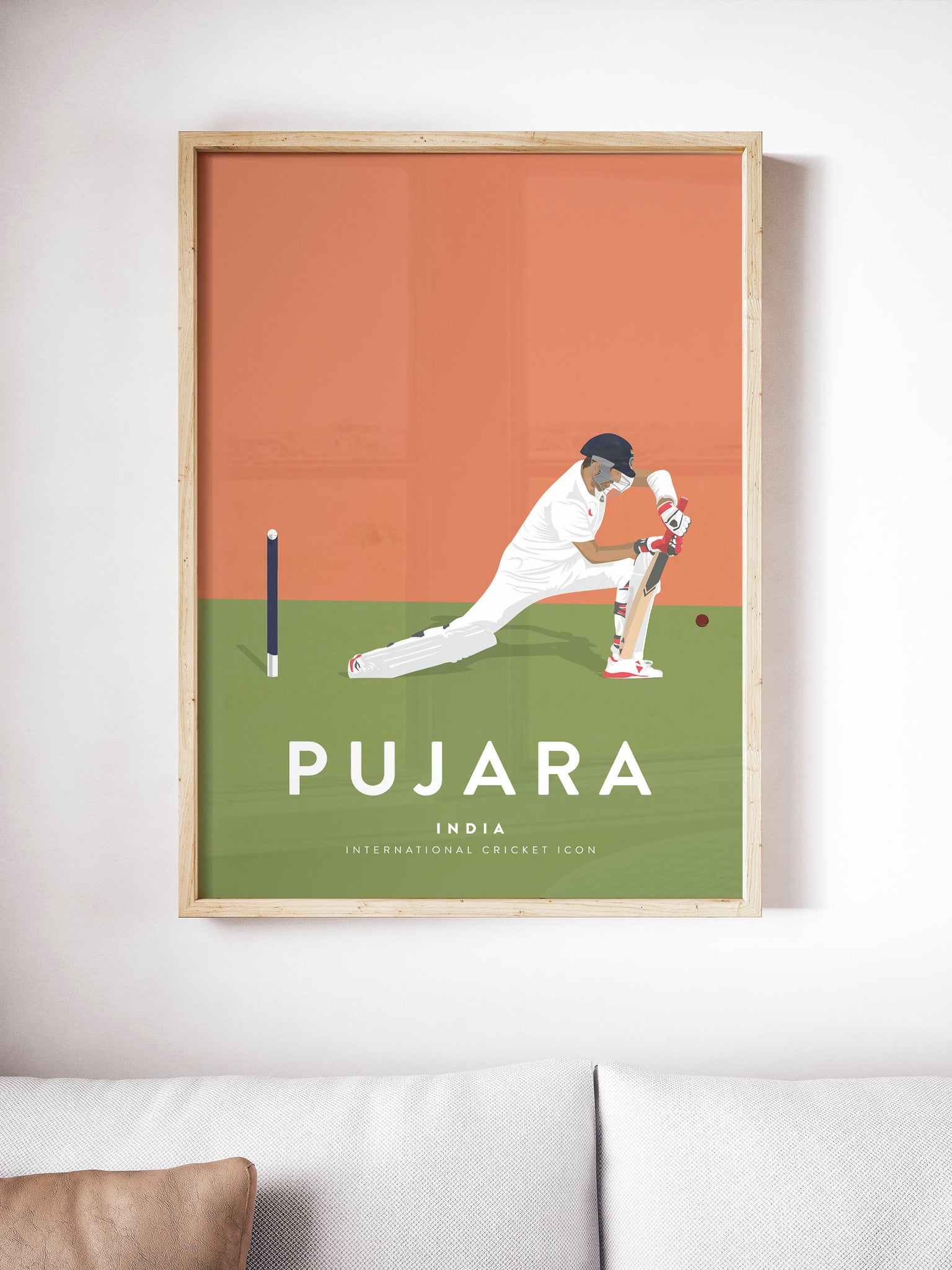 Chesteshwar Pujara India Cricket Team Player Print A3/A4