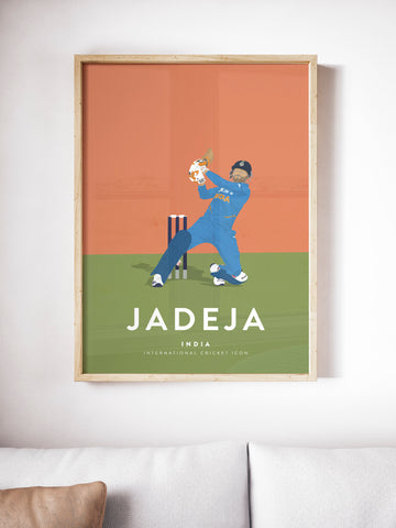 Ravindra Jadeja India Cricket Team Player Print A4/A3