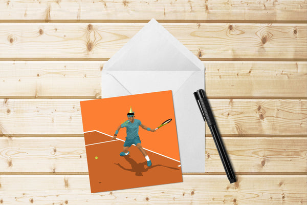 Rafa Nadal Tennis Greetings Card