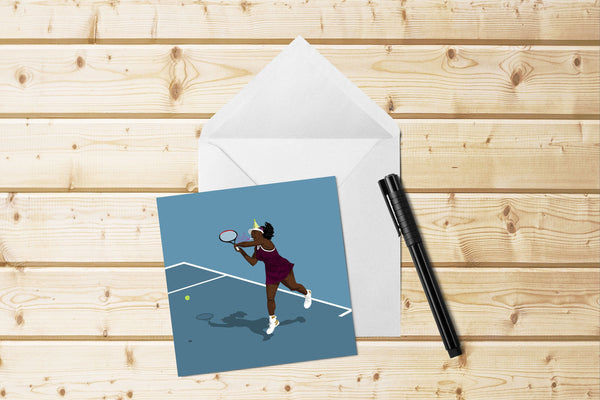 Serena Williams Tennis Greetings Card