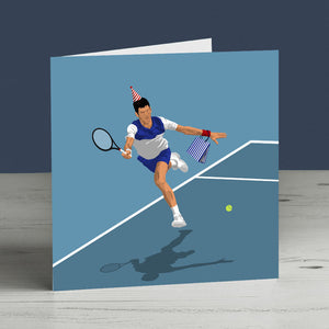 Novak Djokovic Tennis Greetings Card