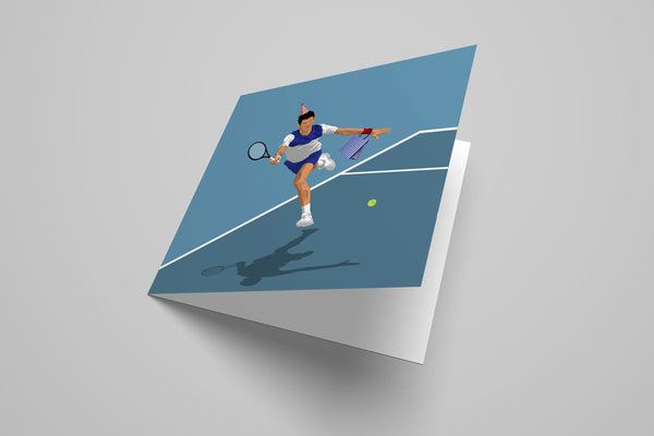 Novak Djokovic Tennis Greetings Card