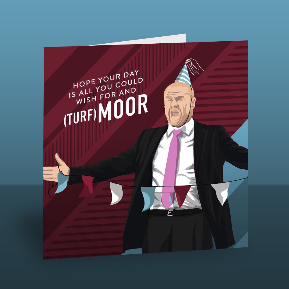 Burnley Football Greetings Card – *Blank Inside* for any occasion - Sean Dyche