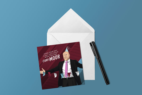 Burnley Football Greetings Card – *Blank Inside* for any occasion - Sean Dyche