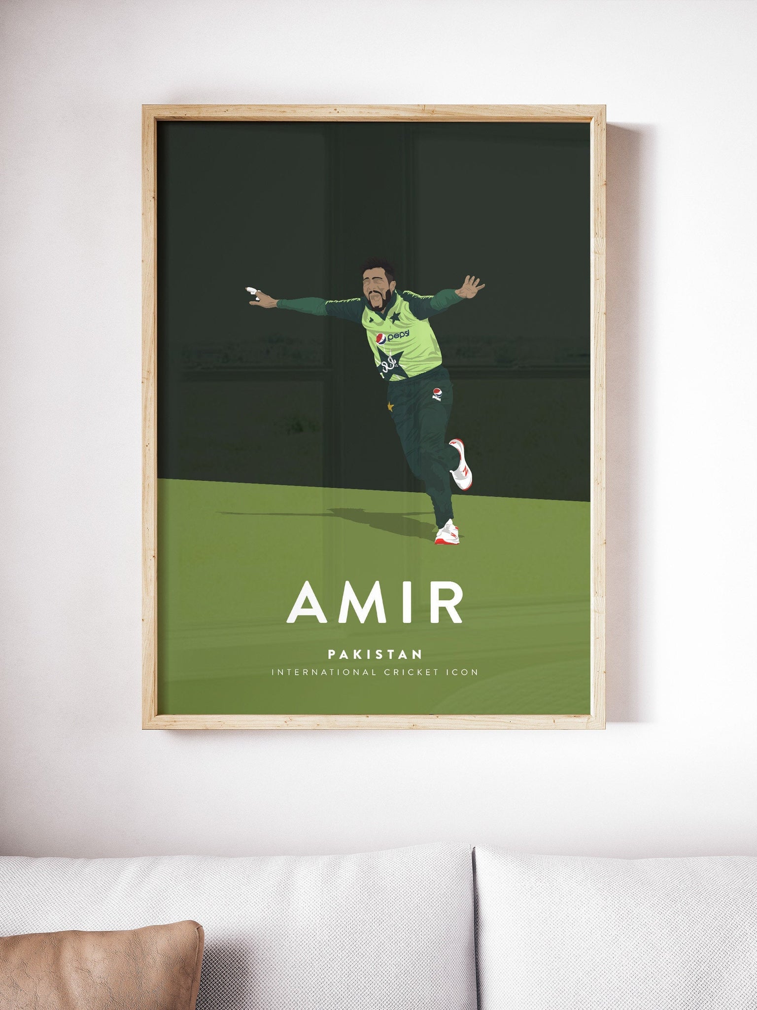Mohammed Amir Pakistan Cricket A3 & A4 Poster - International Cricket Icon
