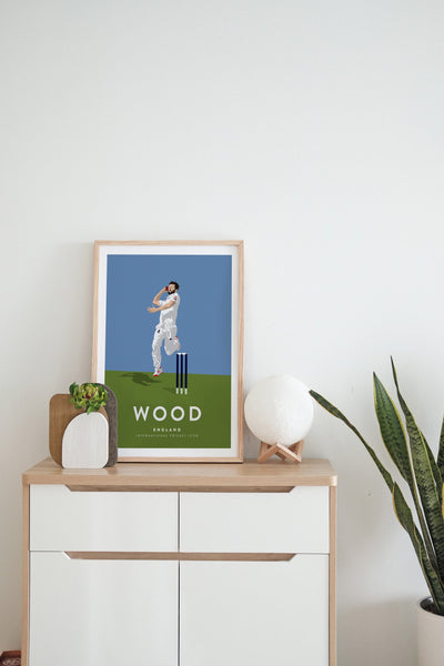 Mark Wood England Cricket A3 & A4 Poster - International Cricket Icon